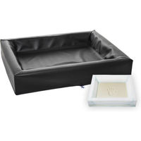 Produktbild von Bia Ortho Hundebett orthopädisch aus Kunstleder Schwarz 60 x 70 x 15 cm