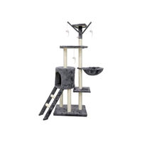 Produktbild von BigBuy Pets Jipsy Kratzbaum für Katzen in Grau mit Sisal 79 x 34 x 138 cm