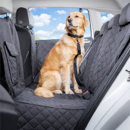 BigDean Autoschondecke für Hunde mit Sichtfenster und Seitenschutz aus Oxford-Gewebe in Schwarz – Bild 1 von 5