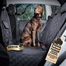 BigDean Autoschondecke für Hunde Wasserabweisende Rückbank Schutzmatte aus Oxford-Gewebe Schwarz Grau – Bild 1 von 11
