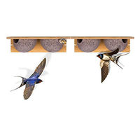 Produktbild von BigDean Doppel-Schwalbennistkasten aus Holz für Wildvögel 2 Stück