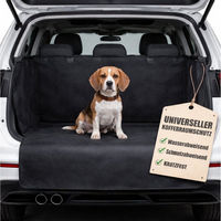 Produktbild von BigDean Tier-Kofferraumschutzdecke für Hunde mit Seiten- und Ladekantenschutz aus wasserfestem Oxford-Gewebe in Schwarz