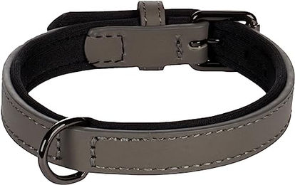 Produktbild von BINTI Hundehalsband Flamingo Grau aus Leder XS/S 24/30cm 15mm