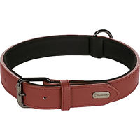 Produktbild von BINTI Hundehalsband Flamingo Rot aus Leder Größe XL 47/57cm 30mm