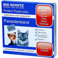 Produktbild von Bio Schutz Halsband gegen Zecken Milben und Würmer für Katzen Schwarz
