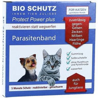 Produktbild von Bio Schutz Halsband Protect Power Plus für Katzen gegen Zecken Milben und Würmer hellbraun