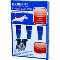 Produktbild von Bio Schutz Protect Line PHI Spot-On gegen Flöhe, Zecken und Milben für Hunde 15 ml - 3 x 5 ml