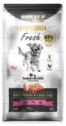 Biofeed Euphoria Fresh Turkey & Rabbit Trockenfutter für erwachsene Hunde mittlerer und großer Rassen mit frischem Putenfleisch 2kg – Bild 1 von 1