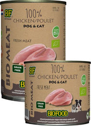 Biofood Organic Bio Nassfutter Huhn Getreidefrei für Hund und Katze 12 x 200 g – Bild 1 von 2