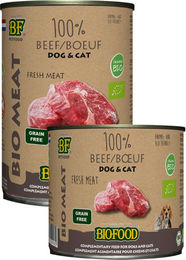 Biofood Organic Getreidefreies Bio Nassfutter Rind für Hund und Katze 12 x 400 g – Bild 1 von 2