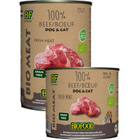 Produktbild von Biofood Organic Getreidefreies Bio Nassfutter Rind für Hund und Katze 12 x 400 g