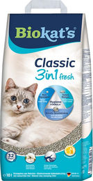 Biokat's Classic 3in1 Fresh Katzenklumpstreu Baumwollblüte 10 l - 10 l – Bild 1 von 9