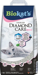 Biokat's Diamond Care Fresh Katzenstreu Babypuder Klumpstreu mit Aktivkohle und Aloe Vera 10 l - 10 l – Bild 1 von 6