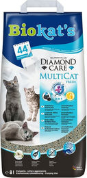 Biokat's Diamond Care MultiCat Fresh Katzenklumpstreu mit Aktivkohle 8 Liter - 8 l – Bild 1 von 10