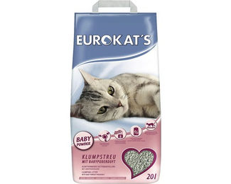Biokat's Eurokat's Katzenstreu Babypuder Klumpstreu aus 100% Naturton 20 l - 20 l – Bild 1 von 2