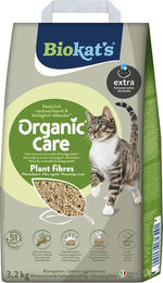 Biokat's Organic Care Plant Fibres Extra Katzenstreu mit Aktivkohle aus biologisch abbaubaren Pflanzenfasern 3,2 kg – Bild 1 von 5