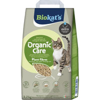 Produktbild von Biokat's Organic Care Plant Fibres Extra Katzenstreu mit Aktivkohle aus biologisch abbaubaren Pflanzenfasern 3,2 kg