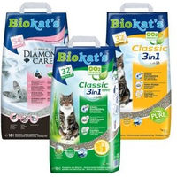Produktbild von Biokat's Probierpaket Klumpstreu für Katzen 3 Sorten Babypuder - 3 x 10 l