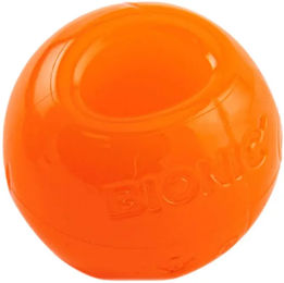 Produktbild von Bionic Hundeball aus Gummi in Orange Größe M - 6,7 cm
