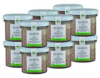 BIOPUR Bio Diät-Nassfutter für Katzen Hypoallergen bei Allergien Magen-Darm Haut und Fell 12x100g - 12 x 100 g – Bild 1 von 2