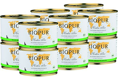 BIOPUR Bio Hundefutter Huhn Monoprotein Flocken 12x380g - 12 x 380 g – Bild 1 von 2
