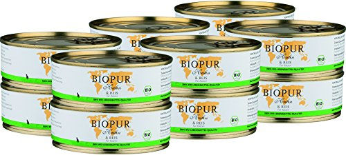 BIOPUR Bio Katzenfutter Huhn & Reis 12x200g - 12 x 200 g – Bild 1 von 2