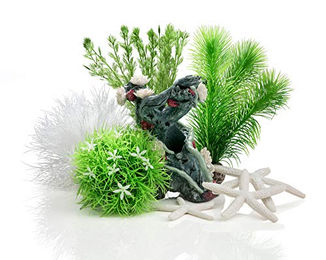 biOrb 48443 Decor Set 15L Flower Garden Aquariendekoration für Süßwasser mit künstlichen Wasserpflanzen Wurzeln und Steinen - 15 l – Bild 1 von 3
