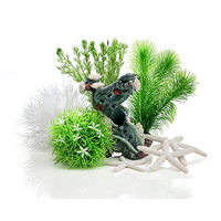 Produktbild von biOrb 48443 Decor Set 15L Flower Garden Aquariendekoration für Süßwasser mit künstlichen Wasserpflanzen Wurzeln und Steinen - 15 l