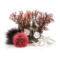 Produktbild von biOrb Decor Set 15L Red Forest Aquariendekoration für Fische mit künstlichen Wasserpflanzen Wurzeln und Steinen - 15 l