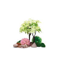 Produktbild von biOrb Decor Set 30L Sommer Aquariendekoration mit künstlichen Wasserpflanzen Wurzeln und Steinen für Süßwasser und Meerwasser - 30 l