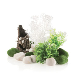biOrb Decor Set Fairytales Aquariendekoration mit künstlichen Wasserpflanzen Wurzeln und Steinen für Süßwasser und Meerwasser – Bild 1 von 3