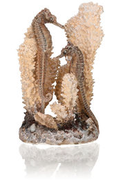 biOrb Seepferdchen Skulptur mit Korallen für Süßwasser- und Meerwasseraquarien Natural S Beige Braun – Bild 1 von 3