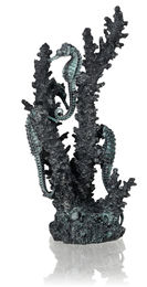 biOrb Seepferdchen Skulptur Schwarz M mit Korallen für Süßwasser- und Meerwasseraquarien - 1 Stk. – Bild 1 von 3