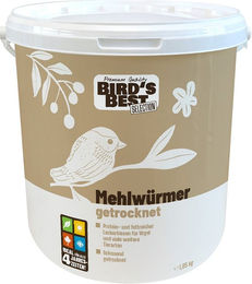 Produktbild von Bird's Best Getrocknete Mehlwürmer Insektenfutter für Wildvögel und Igel 1,65 kg