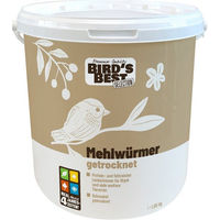 Produktbild von Bird's Best Getrocknete Mehlwürmer Insektenfutter für Wildvögel und Igel 1,65 kg