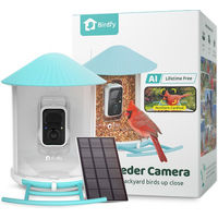 Produktbild von BIRDFY Smarte Vogelhaus Futterstation mit Solarzelle aus Kunststoff in Blau und Weiß