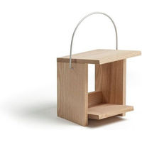 Produktbild von Birds Inn Side by Side Vogelfutterhaus aus Edelstahl in Silber und Natur 18/17/20 cm