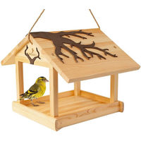 Produktbild von BIRDSOUL Vogelhaus Forest XXL aus Holz in Natur Braun mit wasserableitendem Design