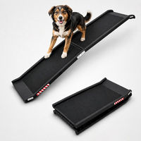 Produktbild von Bituxx Hunderampe Klappbare Einstiegshilfe für Hunde aus Kunststoff Schwarz belastbar bis 90kg