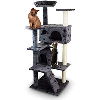 Produktbild von Bituxx Katzenkratzbaum mit Katzenhöhle aus Plüsch und Sisal in Grau