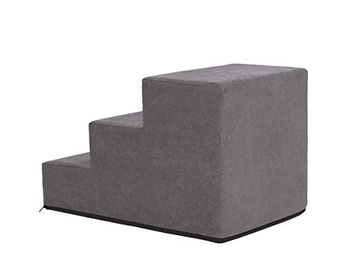 Bjird Haustiertreppe mit 3 Stufen für Hunde und Katzen Antirutsch und Gelenkschonend Grau 50 x 30 x 30 cm – Bild 1 von 4