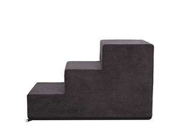 Bjird Haustiertreppe mit 3 Stufen für kleine Hunde und Katzen Schwarz Öko-Tex zertifiziert 50 x 30 x 30 cm – Bild 1 von 4