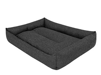 Bjird Hundebett aus Ökoleinen in Schwarz Größe S hypoallergen und waschbar – Bild 1 von 5