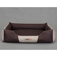 Produktbild von Bjird Hundebett Comfort Hundekissen für kleine mittelgroße und große Hunde Größe S Braun mit Beige mit abnehmbarem und waschbarem Bezug