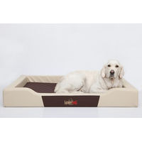 Produktbild von Bjird Hundebett Deluxe aus Kunstleder hypoallergen Beige Größe S