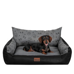 Bjird Hundebett für große und mittelgroße Hunde wasserdicht und waschbar mit herausnehmbarem Kissen in Graphit Grau Größe L – Bild 1 von 5