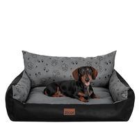 Produktbild von Bjird Hundebett für große und mittelgroße Hunde wasserdicht und waschbar mit herausnehmbarem Kissen in Graphit Grau Größe L