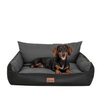 Produktbild von Bjird Hundebett für große und mittelgroße Hunde, wasserdichtes Hundesofa mit herausnehmbarem Kissen aus Oxford-Gewebe, Oeko-Tex zertifiziert, Graphit Grau, Größe L
