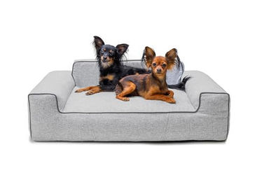 Bjird Hundebett Glamour New Hundekissen Asche Inari Größe M 78 x 53 cm – Bild 1 von 9