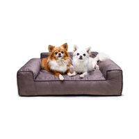Produktbild von Bjird Hundebett Glamour New Hundekissen Braun M 78 x 53 cm mit abnehmbarem Bezug